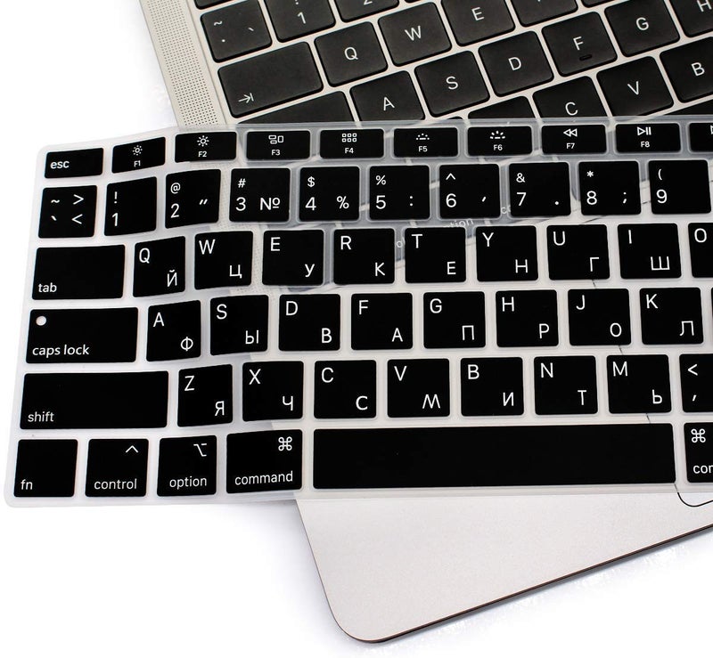 UHamn Russian Language Keyboard Cover Protective Skin Compatible with MacBook Air 13 inch with Retina Display Model A1932, 2018 Release (not Compatible for Old Version MacBook Air 13" A1369 & A1466) - Image 4